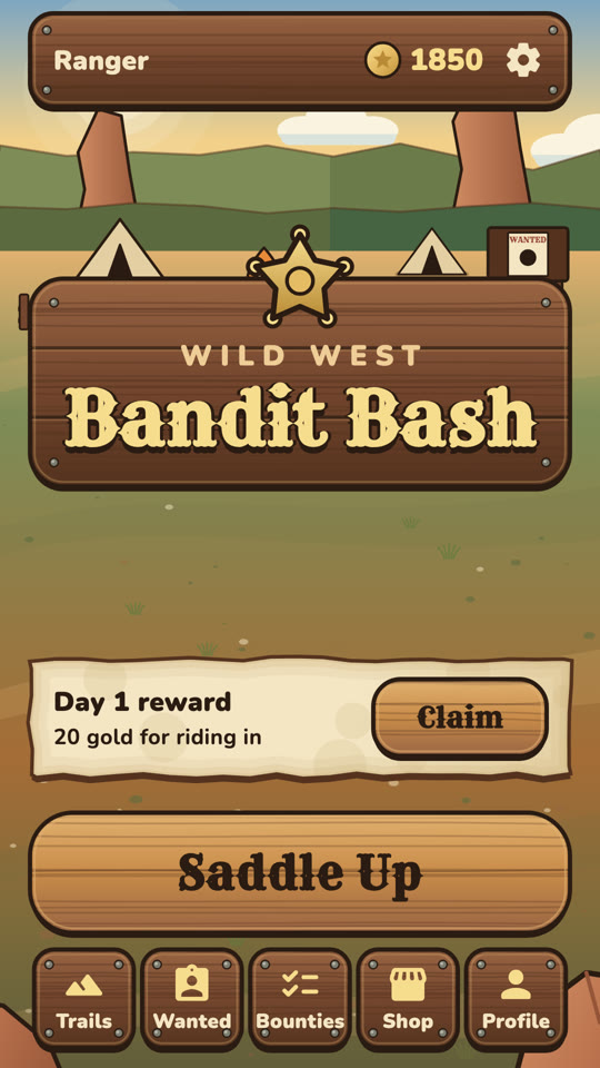 The title screen
